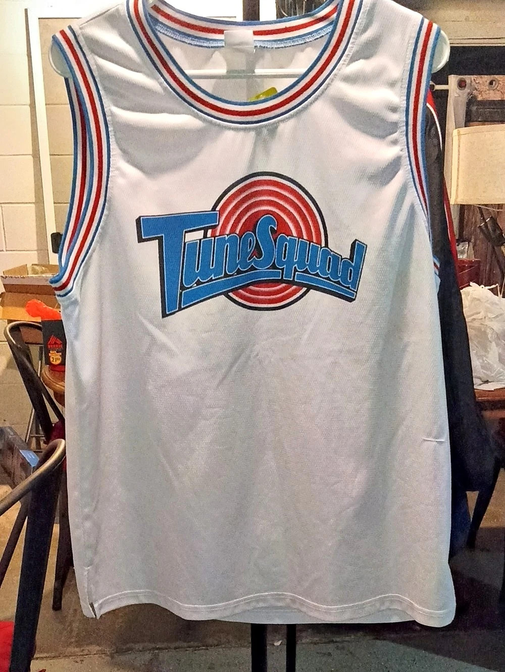 Space Jam Tune Squad Basketball Jersey White & Blue Medium
